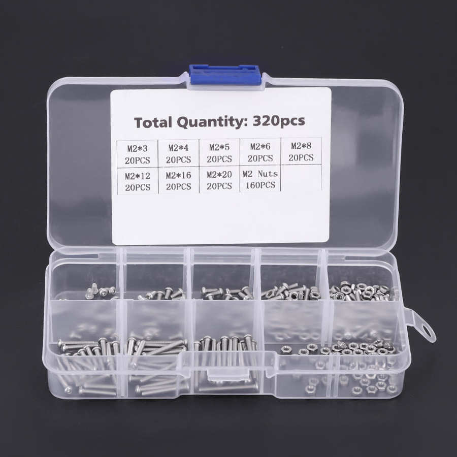 320pcs Screw Sets Assortment Kit Machine Screws Set Fasteners For Laptop/Hard