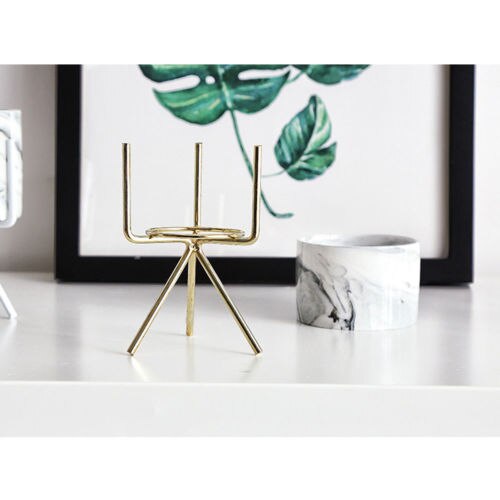 Creatieve Scandinavische Stijl Geometrische Ijzeren Rek Houder Metalen Stand met Keramische Planter Desktop