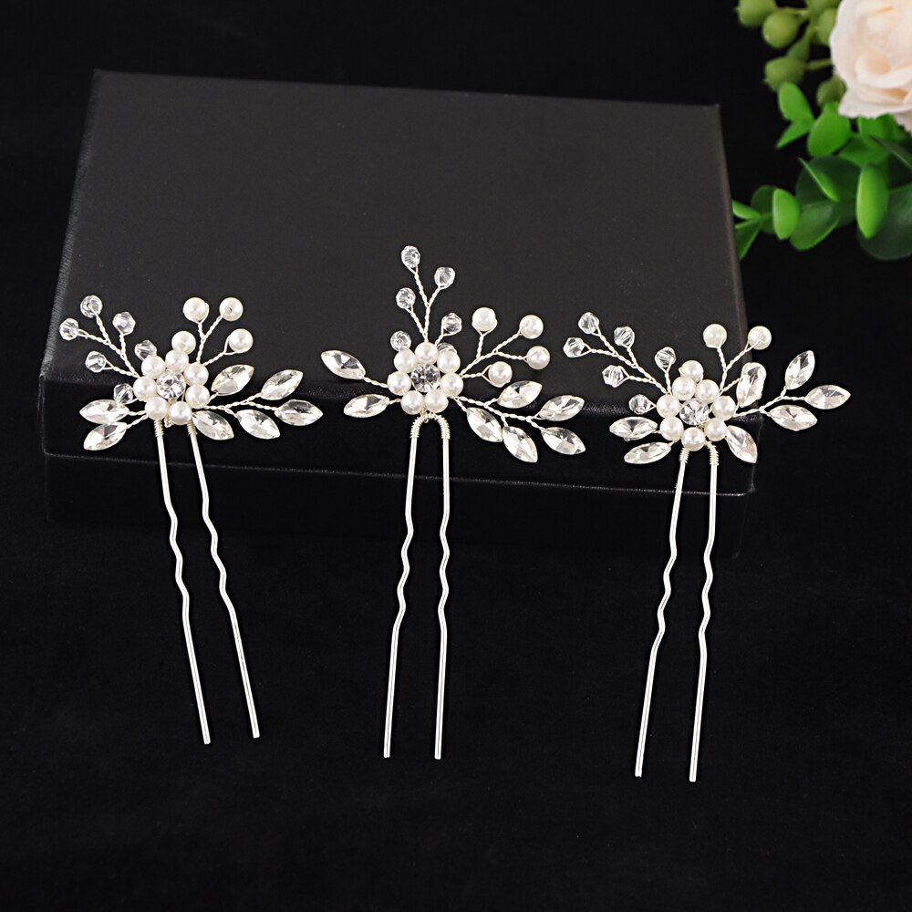 Exquisite Rhinestone Bridal Headband Wedding Hair Accessories Wedding Headband Flower Crystal Pearl Bride Tiaras Head HP57