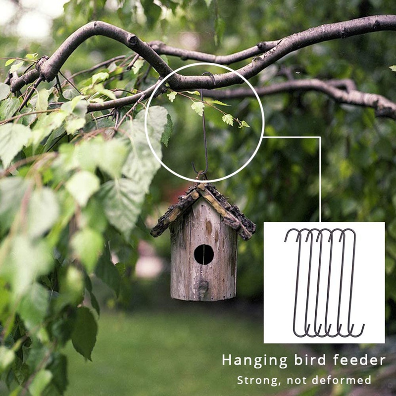 12 Inch 10 Pack Extra Large S Hooks For Hanging Plant Tree Branch,Bird Feeder,Pots And Pans Closet Garden Pergola