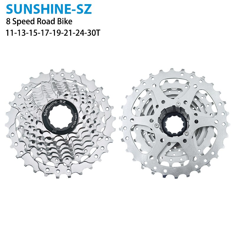 SONNENSCHEIN Rennrad 8/9/10/11 Geschwindigkeit Velocidade Fahrrad Kassette 11-23T/25T/28T/30T/32T/34T/36T Freilauf Kettenrad für SHIMANO: 8S 11-30T