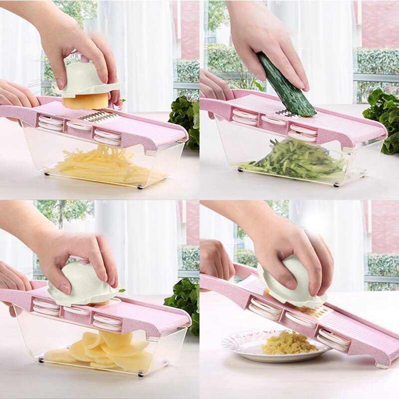 Vegetable Cutter Tools With Steel Blade Mandoline Slicer Potato Peeler Carrot Cheese Grater Vegetable Slicer Kitchen Accessories