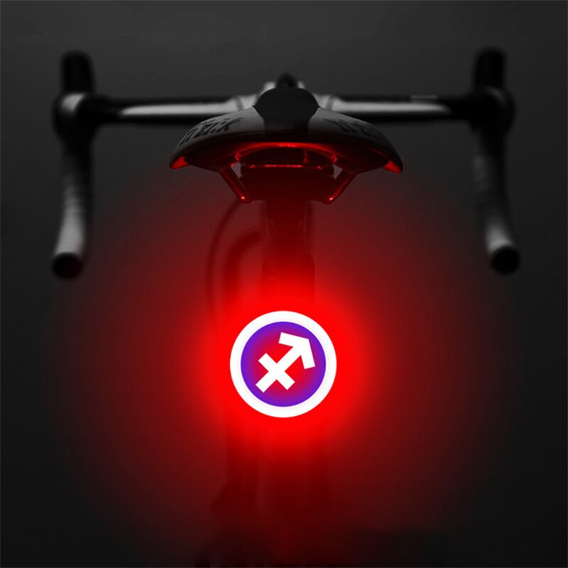Bicycle Light USB Charge Multi Lighting Modes Led Bike Light Flash Tail Rear Bicycle Lights for Mountains Bike Seatpost: Sagittarius