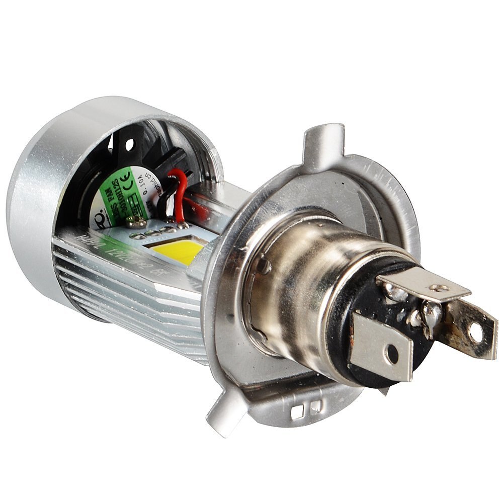Super Heldere Motorfiets H4 HS1 Koplamp Hi/Lo Dual Moto Led Lampen Koplamp 2000LM 20W Wit