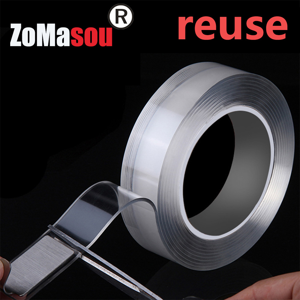 Nano cinta súper fuerte, cinta adhesiva de doble cara, cinta antideslizante Extra fuerte, cinta transparente impermeable para cocina y baño