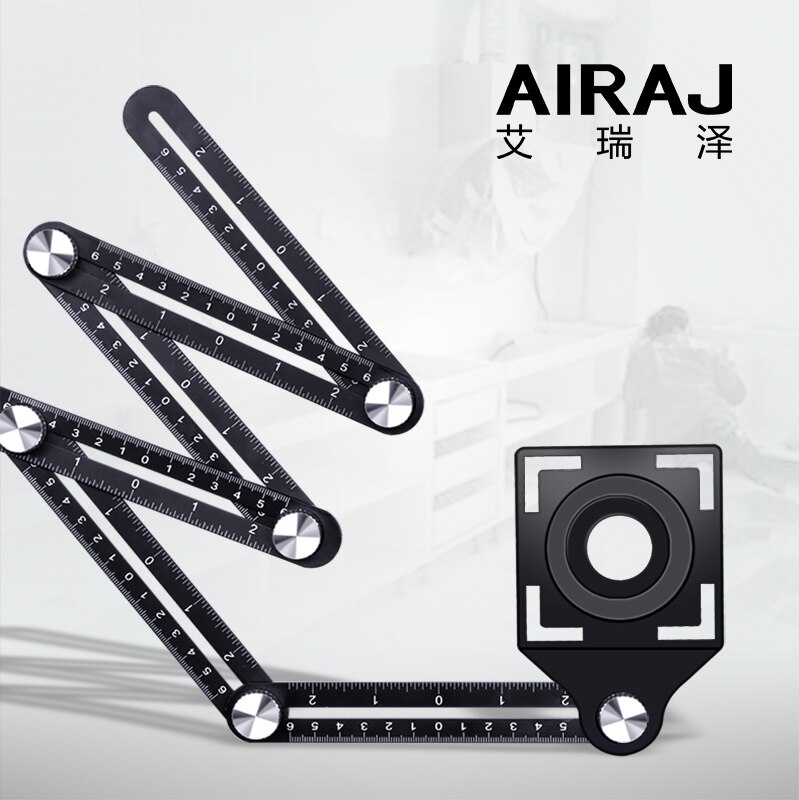 AIRAJ Universal Six-Fold Ruler Tile Hole Locator H... – Grandado
