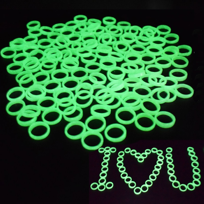 100pcs/set Luminous Rings Glow Light In The Dark Toy Flash Party For Adults Kids Playing In Night Romantic for Girlfriend