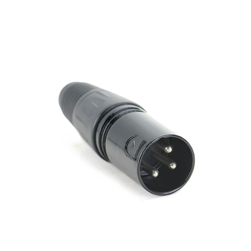 1 Pcs Plated Xlr 3 Pin Mannelijke En Vrouwelijke Zwarte Microfoon Plug Pin Connector Audio Connector