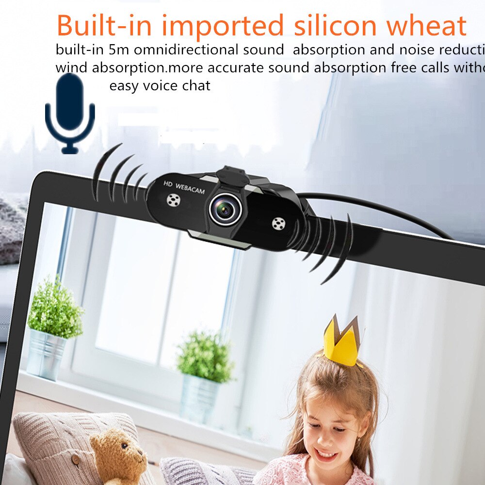 Auto Focus Webcam Full HD 2K 1080P 720P 480P Computer Web Camera With Mic For PC Computer Laptop Learning Live Calling Recording