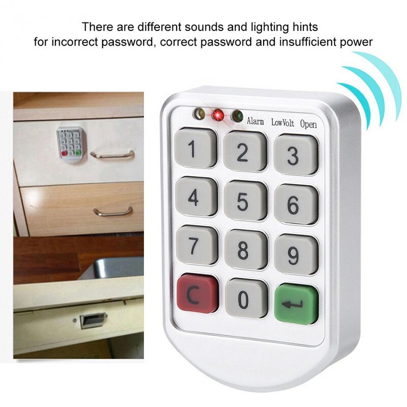 ABS Plastic Panel Digital Electronic Intelligent Password Keypad Number Cabinet Door Code Lock fechadura digital smart lock