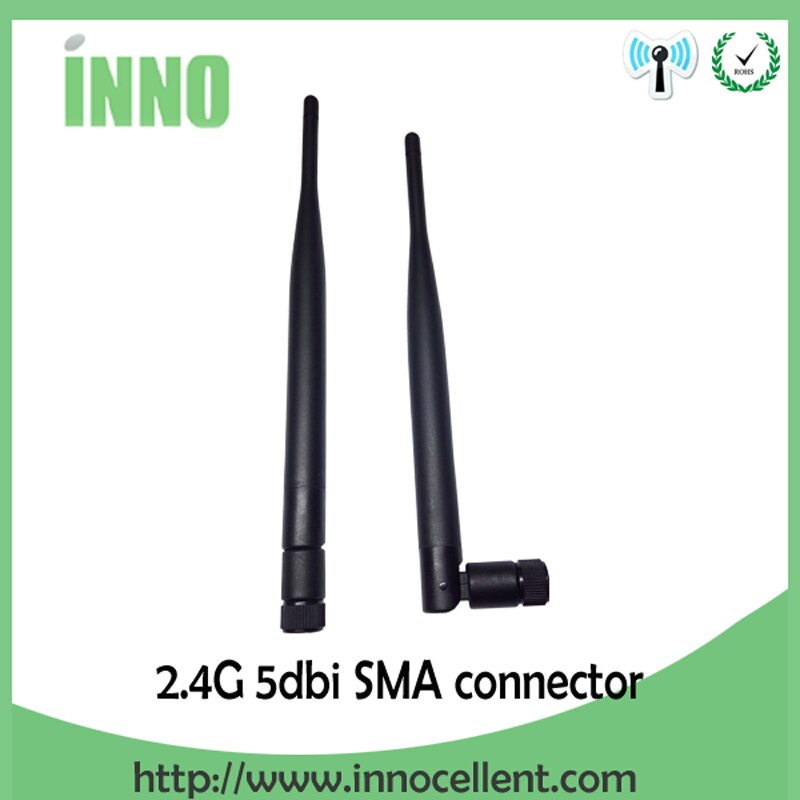 2 stuks 2.4GHz antenne RP-SMA Connector 5dBi WiFi Antenne 2.4G antena wi-fi antenne Antenne waterdicht voor wifi draadloze Router