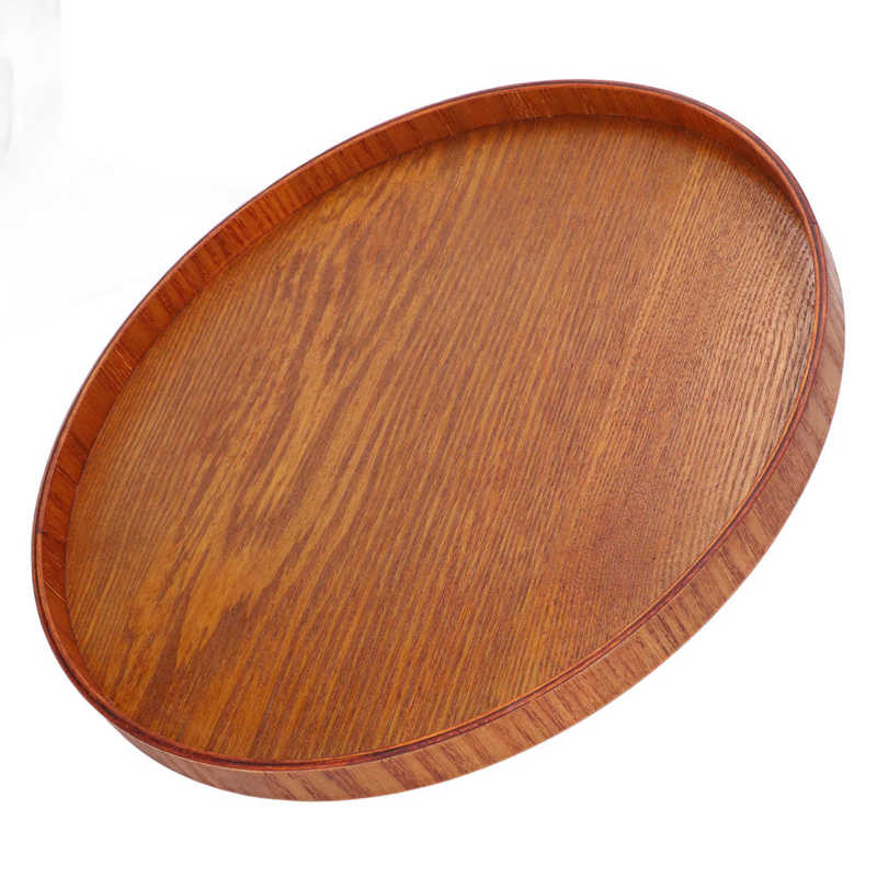 Wooden Serving Tray Glossy Surface Premium Solidwood Wood Serving Tray for Lunch for Dinner for Breakfast