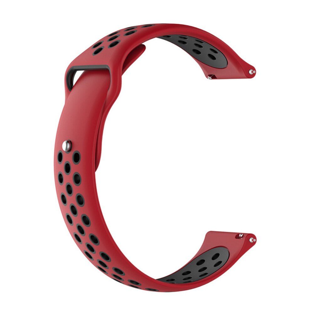 Correa de silicona para Garmin vivove HR / Vivoactive 3, repuesto de correa deportiva para Reino Unido: red black