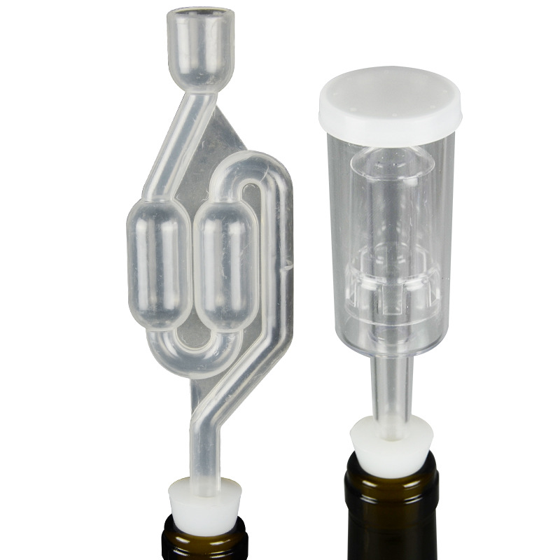 Tappi per tappo di copertura per fermentatore in silicone con foro per valvola camera d'equilibrio birra vino Coperchi per fermentazione in gomma Forniture per fermentazione Bianco