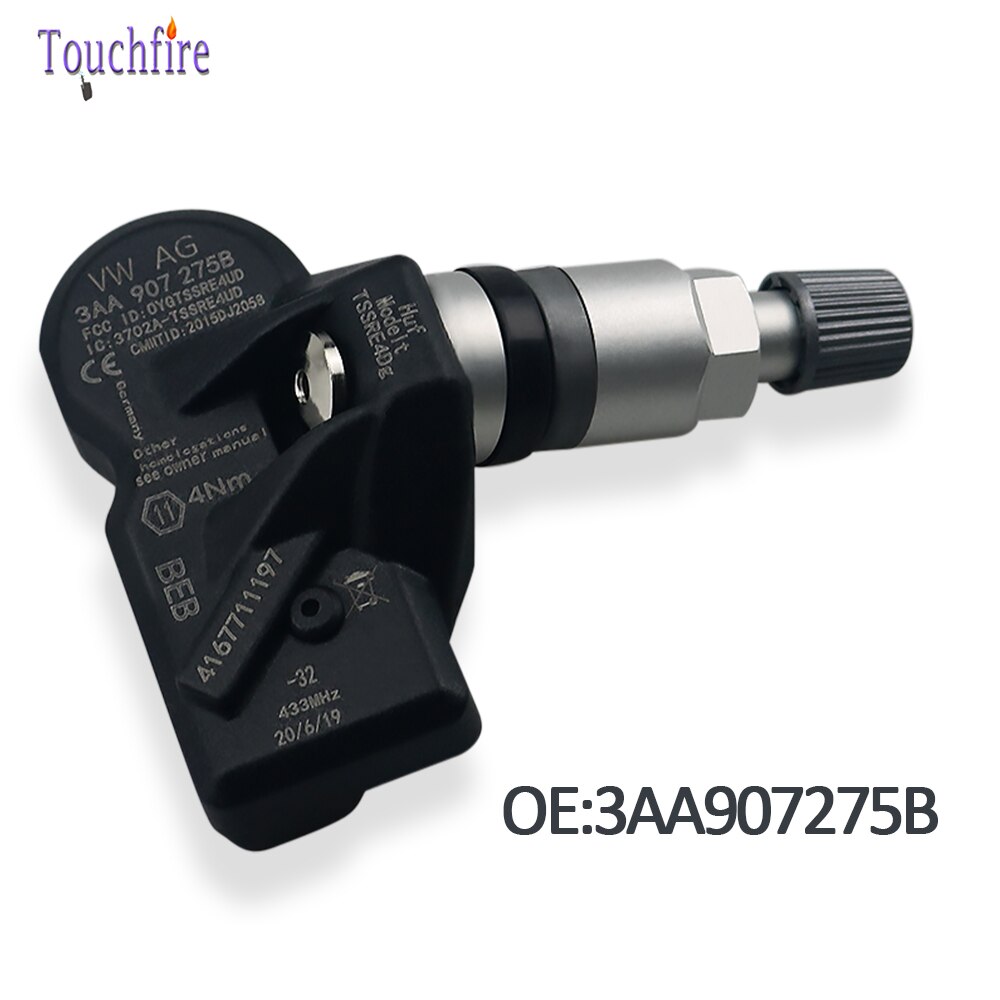 4 stk tpms sensor dekktrykkovervåkingssystem 3 aa 907275 3 aa 907275b 433 mhz for 2007 tiguan passat cc