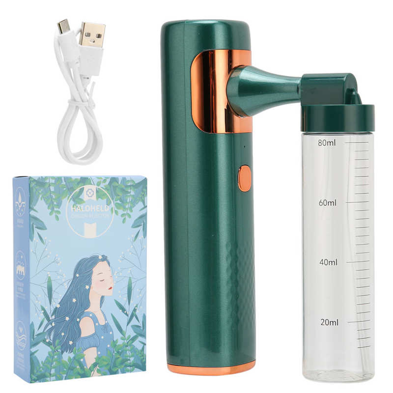 Nanometer Fogger Electric Sprayer Handheld Atomizer for Home for Office: Dark green