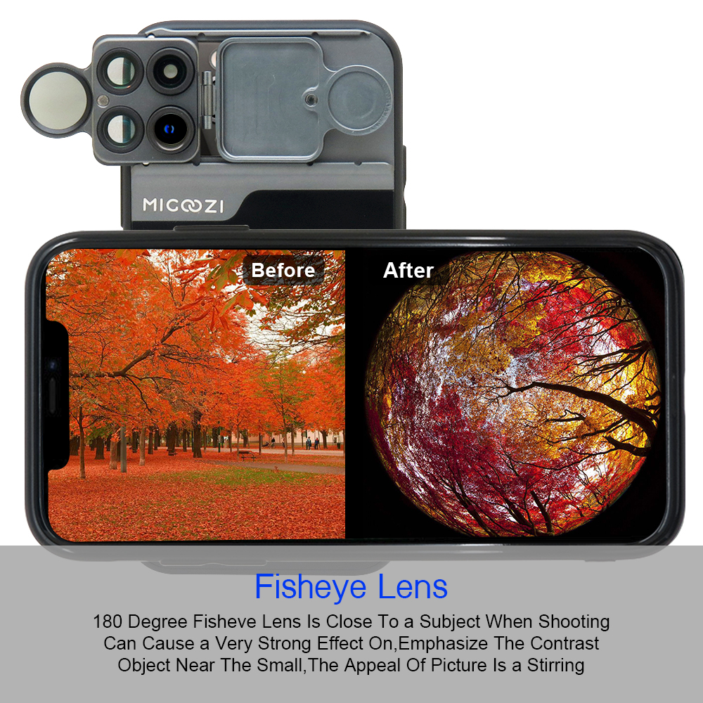 Neue Für iPhone 11 Pro Max Kamera Objektiv Kit Fisheye Weitwinkel Makro Teleskop CPL Objektiv Fall Abdeckung Für iPhone X XR XS Max 7 8 Plus