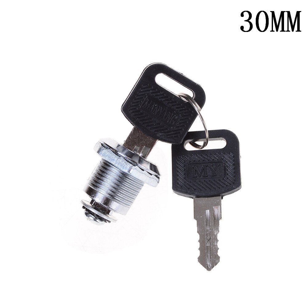16mm 20mm 25mm 30mm Security Drawer Cam Lock Cylinder Door Mailbox Cabinet Tool Box Lock 2 Keys Hardware Locks: 30mm