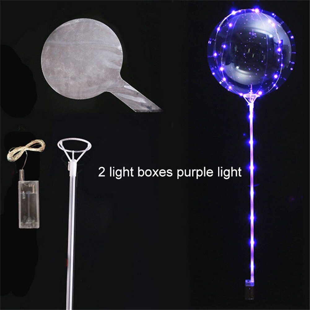 Led Lichtgevende Ballon Ronde Bubble Transparante Ballonnen Voor Party Decoraties THIN889: purple light