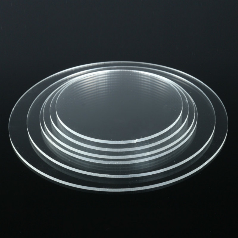 3mm klare ekstruderede akryl cirkeløreringe med hul akrylskiver perler plexiglas til billedrammer diy håndværk cd stativer