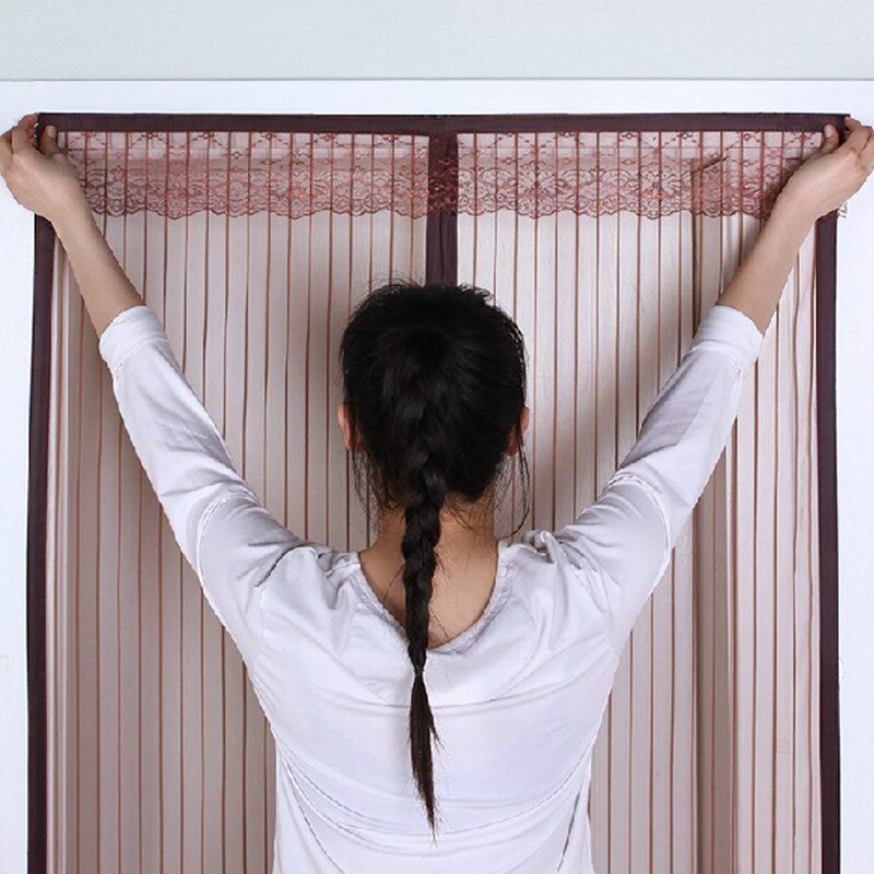Magnetic Screen Door Curtain Anti-Mosquito Net Fly Screen Mosquito Protection Net Magnet Spring for Doors Windows