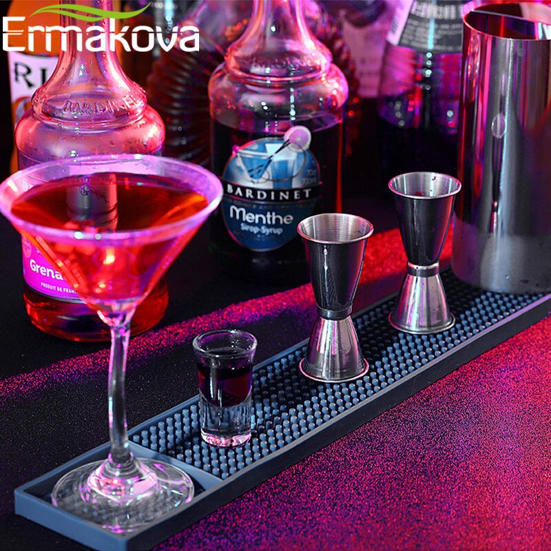 ERMAKOVA Bar Matte Gummi Bar Service Matte Heavy Duty Kaffee Bar Matte Spill Matte Gummi für Zähler-Top Home bar Dekoration