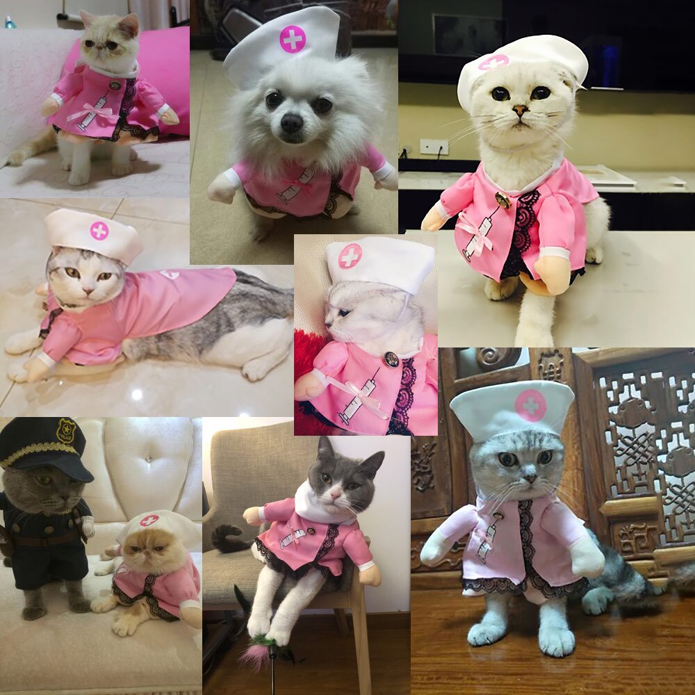 Hond Kat Kostuums Grappige Verpleegkundige Veranderen Kostuum Voor Honden Katten 6201001 Pet Puppy Kleding Levert Sml Xl