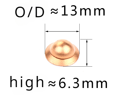 1/4" 3/8" 1/2" 5/8" 3/4" 7/8" Inch Flare End Cap Open seal Washer For Air Coniditoner Fitting: Yellow / OD 8xID 7mm