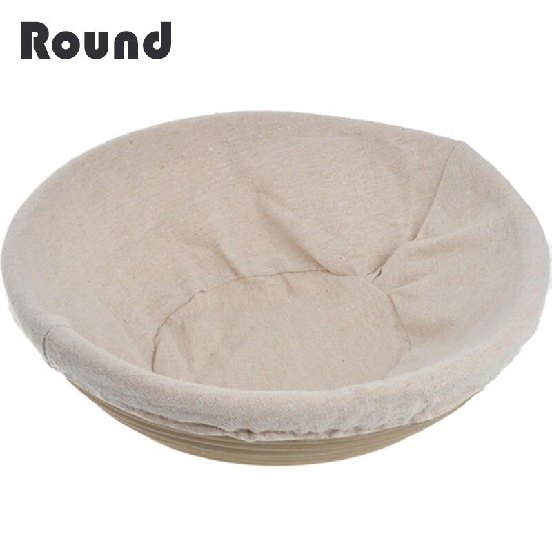 Round Oval Natural Rattan Fermentation Basket Bread Banneton Dough Wicker Rattan Mass Proofing Proving Baskets Rattan DIY Tool