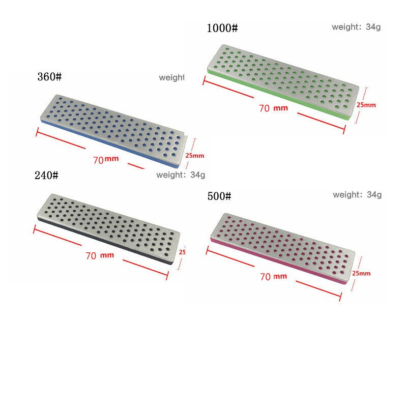 4pcs/Set DMD Diamond Sharpening Hone Set Stone Backing Whetstone Block For Ski Edges Skiing Sharpeners 240 360 500 1000 Grit