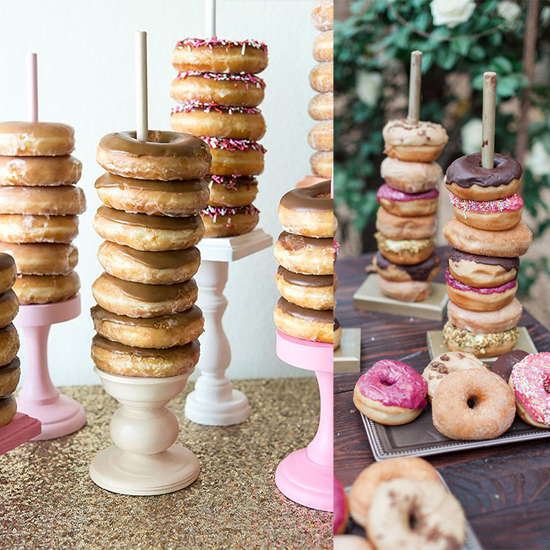 3 Stuks Diy Houten Donut Muur Rustieke Bruiloft Decoratie Tafel Donut Party Decor Baby Douches Bruidsdouche Verjaardagsfeestje Gunst