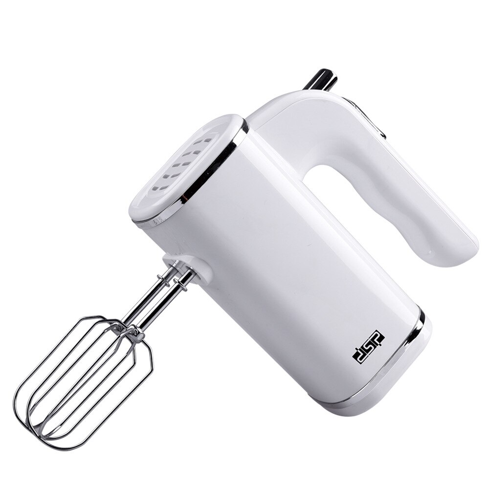 200W 220V 5 Vitesses Pâte Main Mélangeur Alimentaire Mélangeur Tenu Dans la Main Multifonctionnel Robot Culinaire Électrique Automatique Mélangeur de Cuisine Outil: WHITE