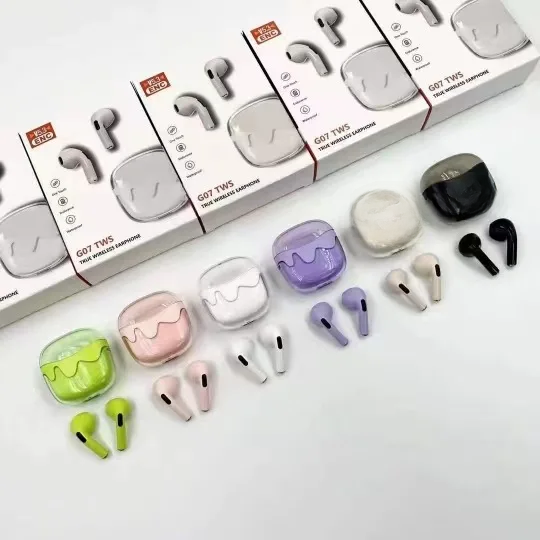Ice Cream Bluetooth Earphones G07 In-Ear Semi-Transparent Long Battery Life Convenient Small Cute HIFI Sound