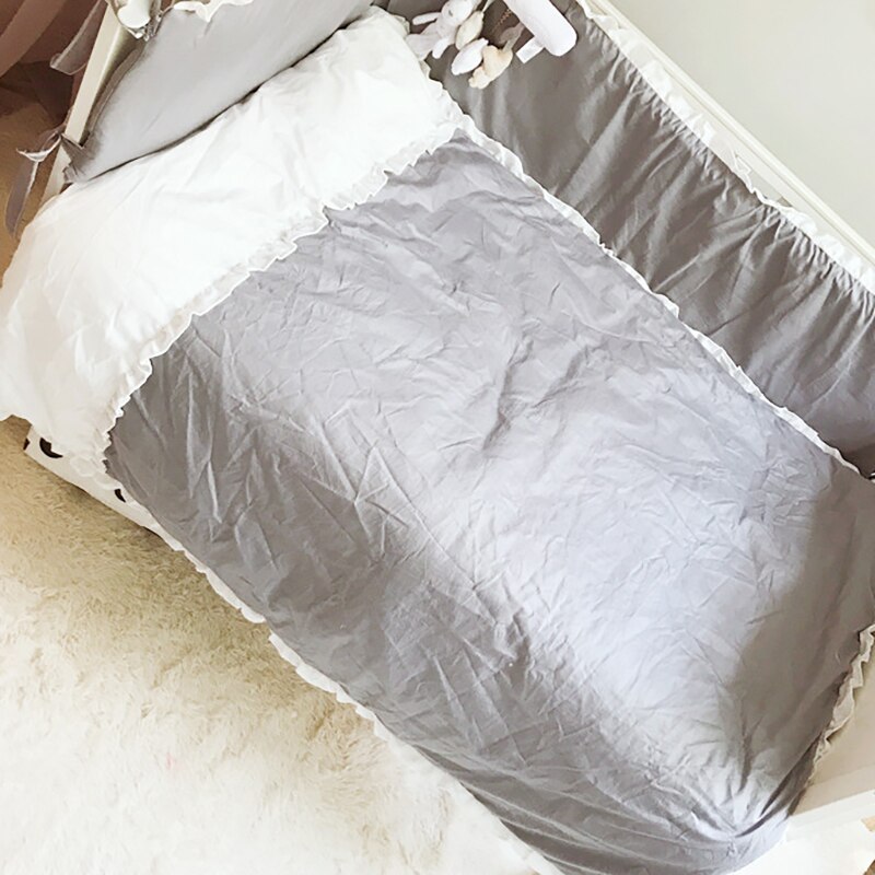 Babydyne madrasbetræk nyfødt tremmeseng krybbesæt soveværelse puder baby dreng sengetøj bomuld til soveværelse vaskbar ycz 042: Dynetæppe