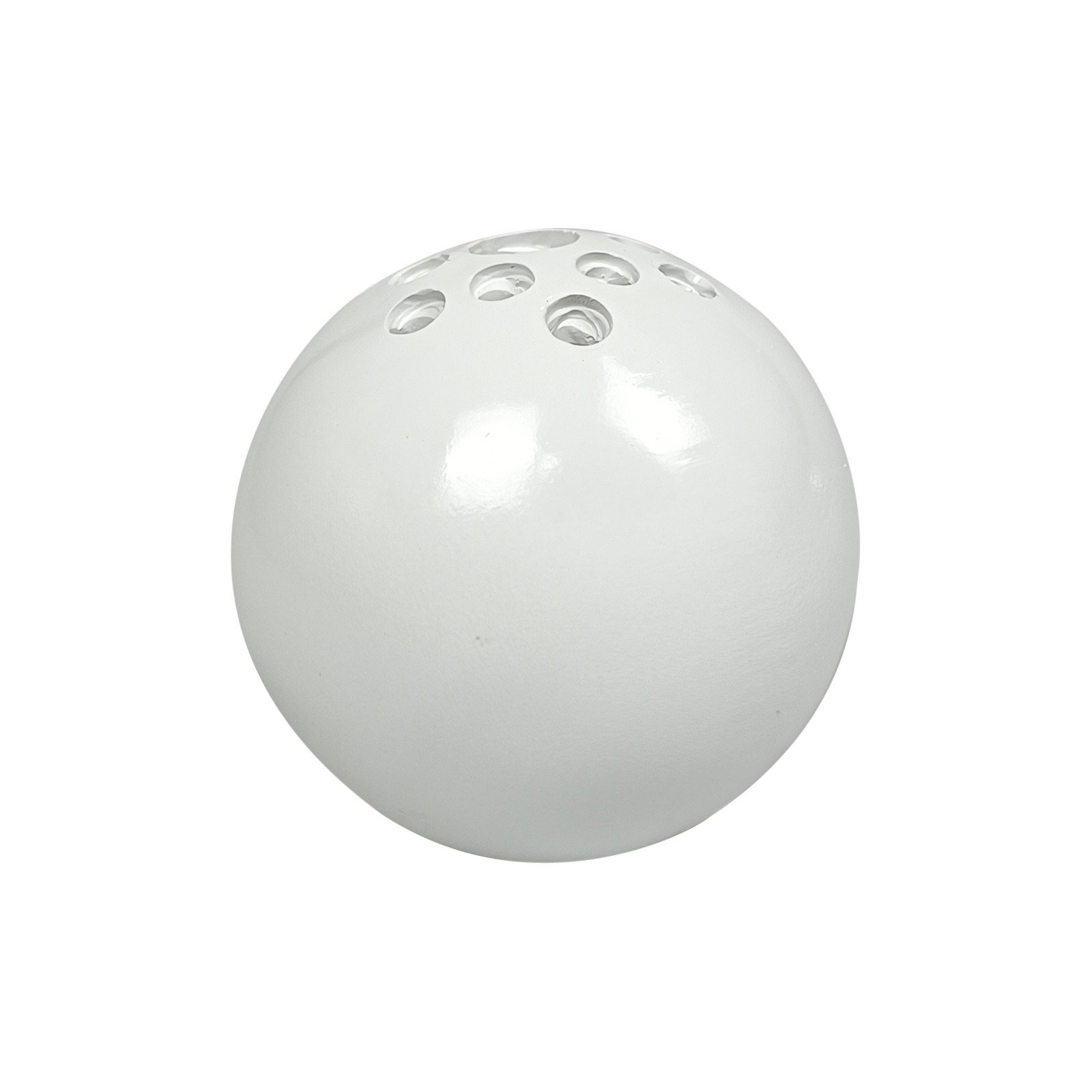 Ceramic Handmade Vase Flower Stone Table Decor Round Flower Vase with Holes Table Ornaments For Living Room: White