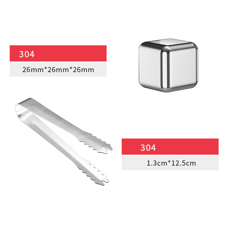 Reusable Stainless Steel Ice Cubes,Chilling Stones for Whiskey Wine&red Wine Longer Coling,Pass SGS Test