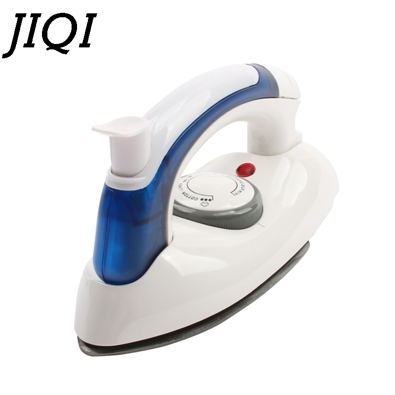 JIQI Mini Foldable Electric Steam Iron Clothes Teflon Baseplate Handheld Flatiron Travel Garment Steamer Ironing Machine EU US