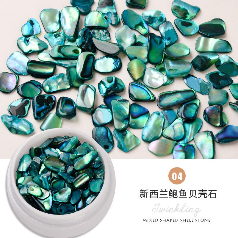 3d gwóźdź Sztuka uchowiec muszla kamień płatek kolor polerowany symfonia zorza polarna ozdoba robić paznokci akcesoria robić tipsów: 04