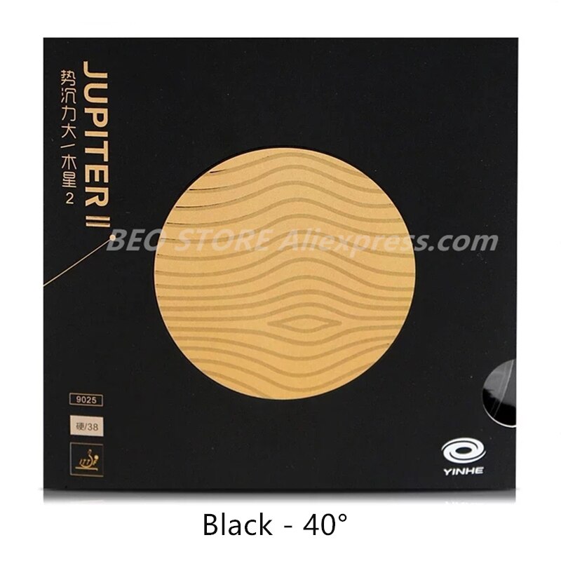 Yinhe Jupiter 2 Jupiter Ii (Sticky, Aanval &amp; Loop, Forehand) galaxy Tafeltennis Rubber Ping Pong Spons: Black H40