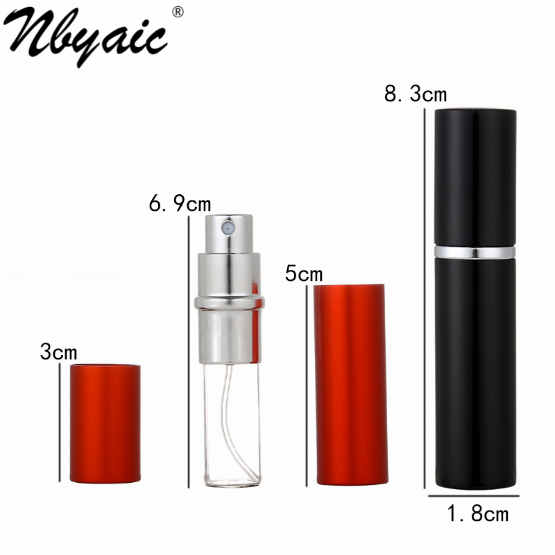 Nbyaic perfume bottles, 5ml portable high-end sample glass, empty bottle dispenser, travel small spray bottle 1pcs