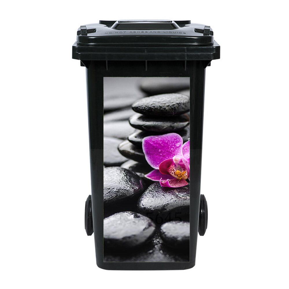 Outdoor Prullenbak Sticker Vinyl Natuurlijke Groene Planten Boeket Zelfklevende Trush Keuken Wheelie Bin Stickers Vuilnisbakken Stickers