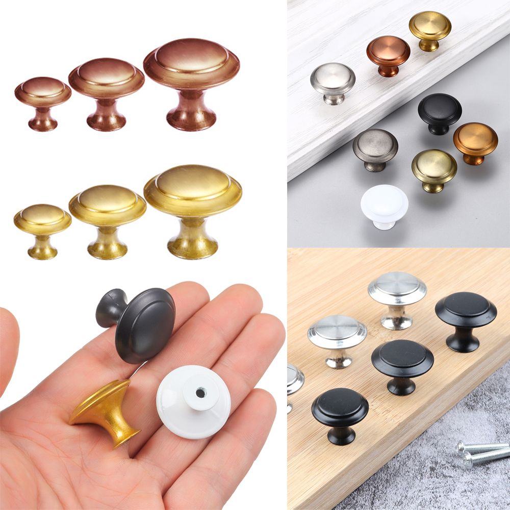 2pcs/lot Wardrobe Pulls Round Brass Furniture Door Handles Fitting Kitchen Cupboard Dresser Drawer Knobs Luxury Cabinet Pull