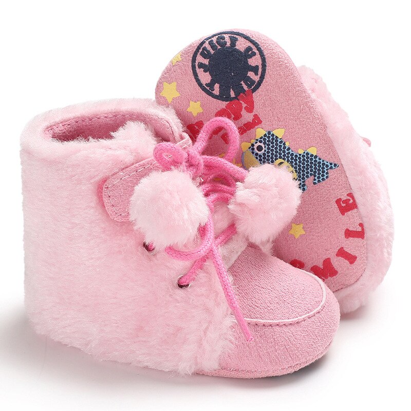 Winter Faux Fur Baby Schoenen Meisjes Jongens Warm Anti-Slip Casual Warm Sneakers Peuter Zachte Zolen Wandelschoenen