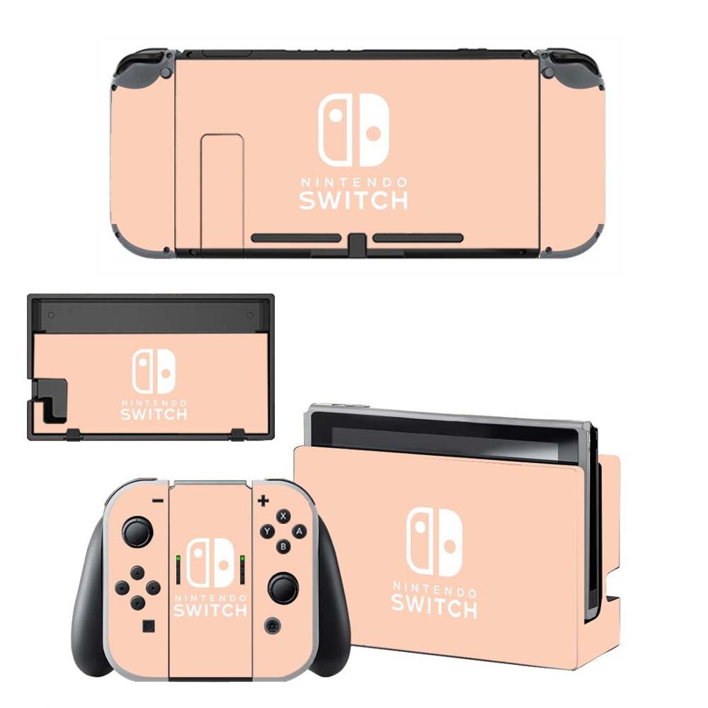 Pure Color Purple Screen Protector Sticker Skin for Nintendo Switch NS Console Dock Charger Stand Holder Joy-con Controller: KQBYSNS0067