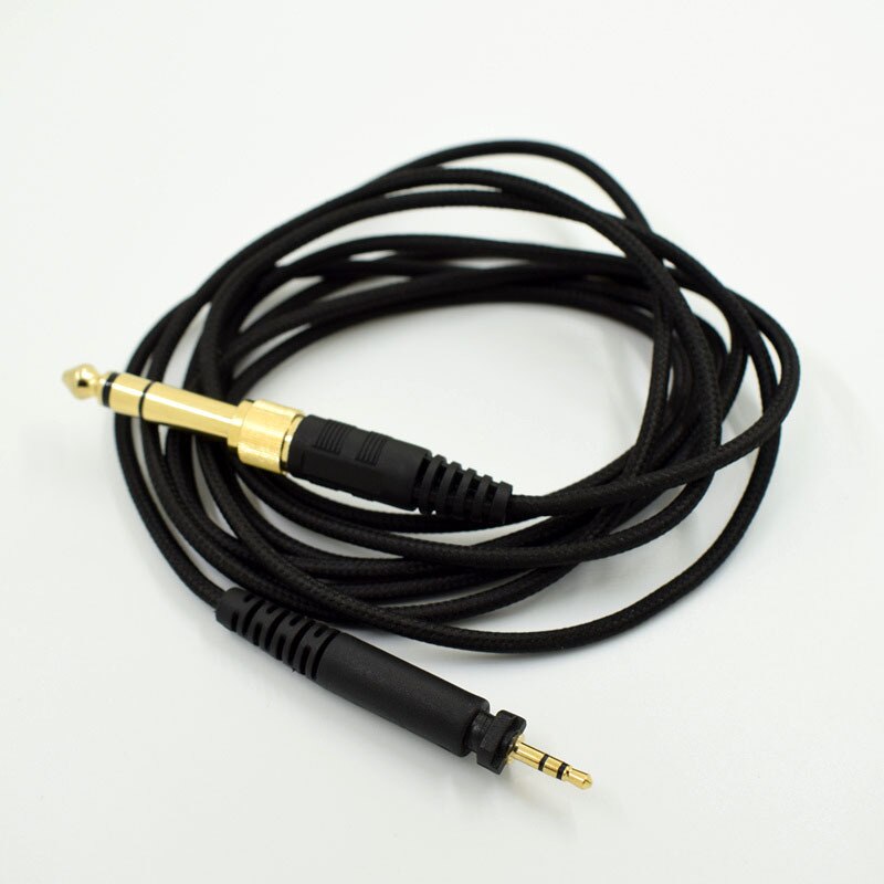 Udskiftning 2m jackstik 6.35mm adapter o kabel til shure srh 440 840 940 til shp 9000 shp 8900 hovedtelefoner