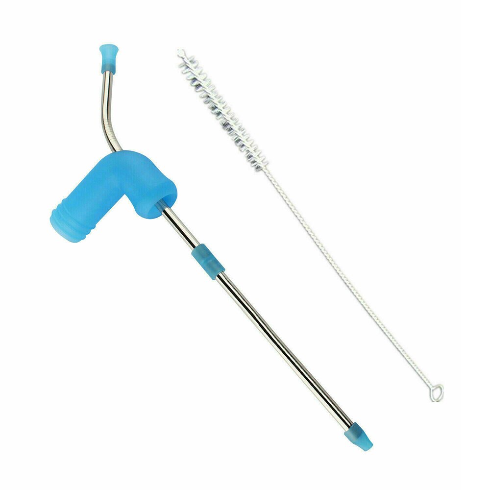 Funny Drinking Straws for Beer Can Accessories Beer Bottle Funnel Barware Home Club Party Drinks Straws Bachelor Party prop: Blue