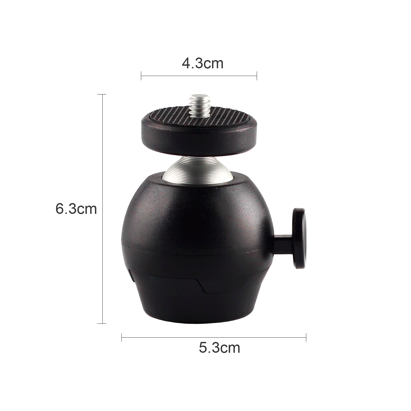 Mini Ball Head Camera Tripod Mount CNC Technology 360° Swivel with 1/4-inch Interface for DSLR SLR Tripod Mounting Ball Head