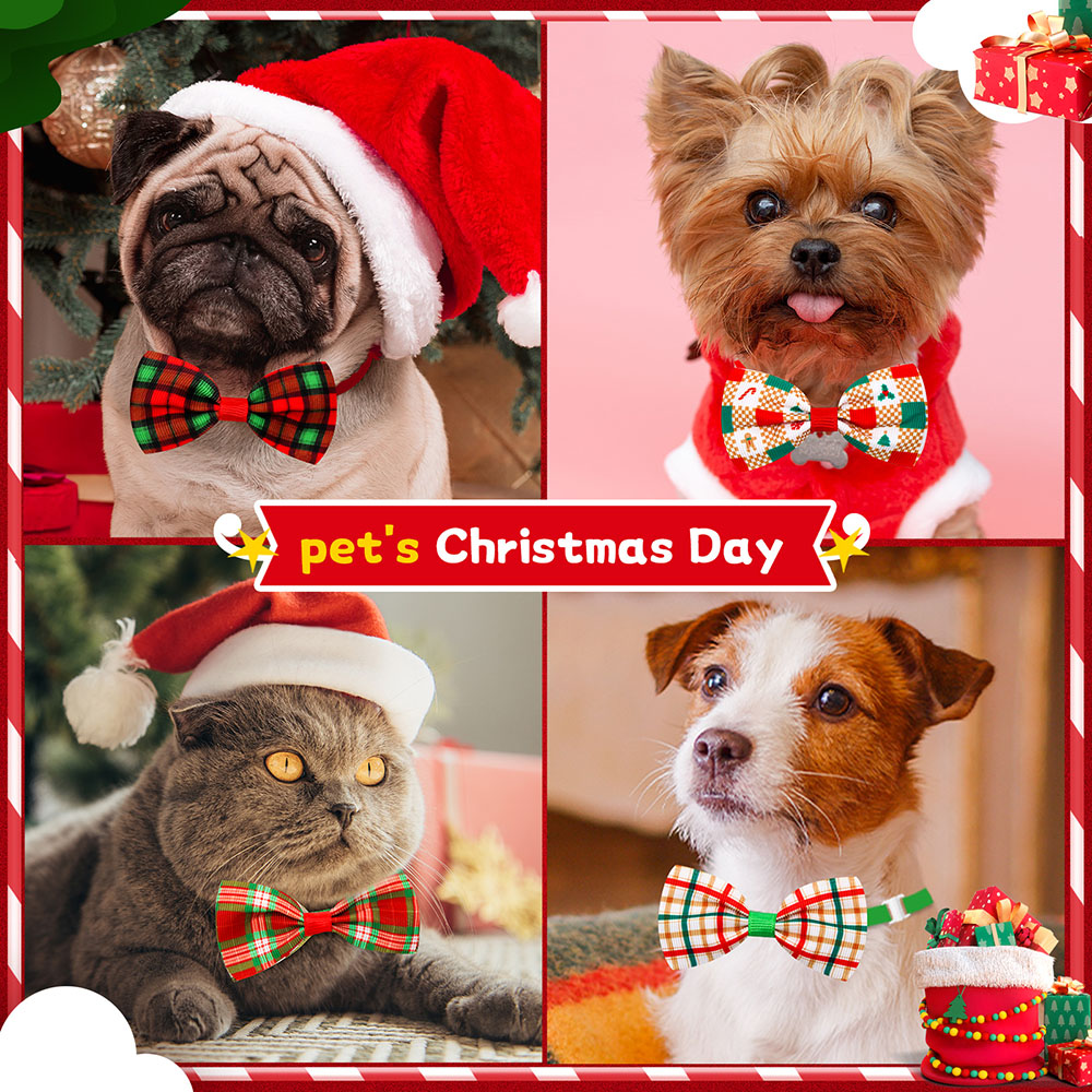 50/100 Stuks Kleine Hond Kat Strikjes Voor Kerst Hond Strikken Hond Kerst Grooming Hond Hond Puppy Vlinderdas Stropdassen Voor Honden Benodigdheden