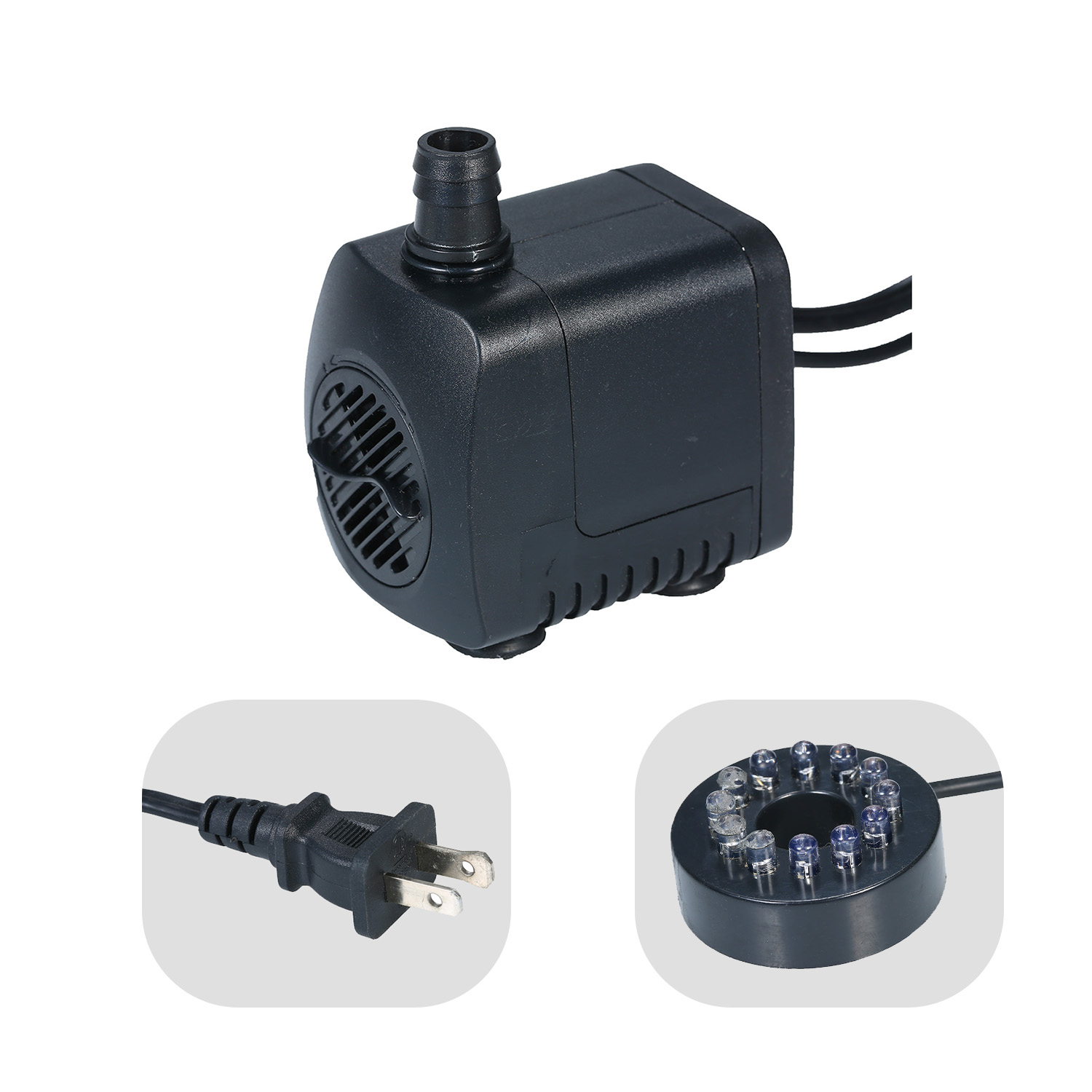 Led ljus dränkbar pump 800l/ h ultratyst akvarium damm tank pool vatten fontän pump uk au us eu plug för pool akvarium
