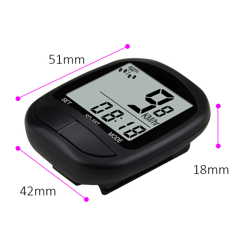 Ordenador para bicicleta, velocímetro y odómetro para ciclismo de montaña, cronómetro impermeable con pantalla LCD, equipo de ciclismo